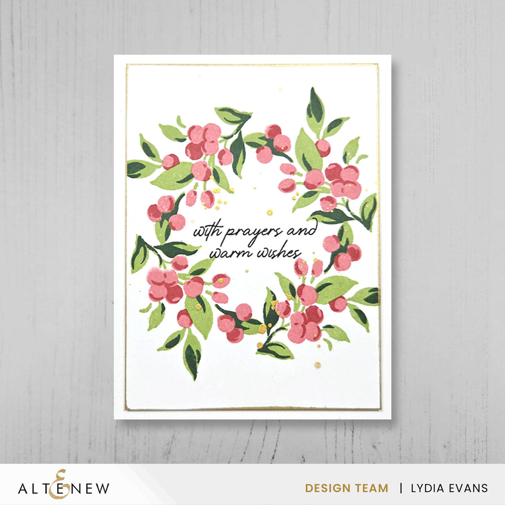 Altenew Holiday Adornments Clear Stamp and Die Set warm wishes card