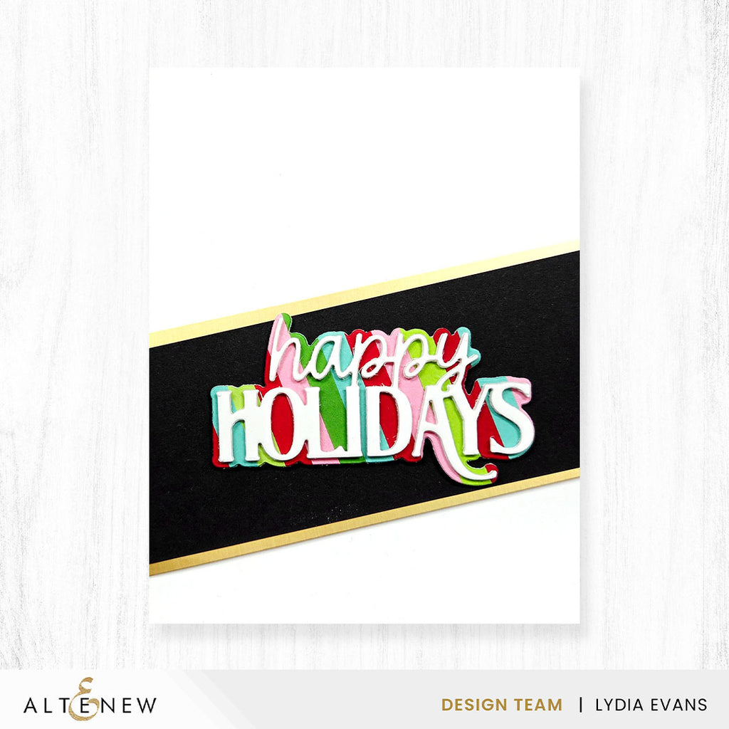 Altenew Holiday Essentials Dies alt11524 happy holidays card