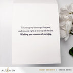 Altenew Holiday Messages Clear Stamps alt11525 wishing you joy inside of card