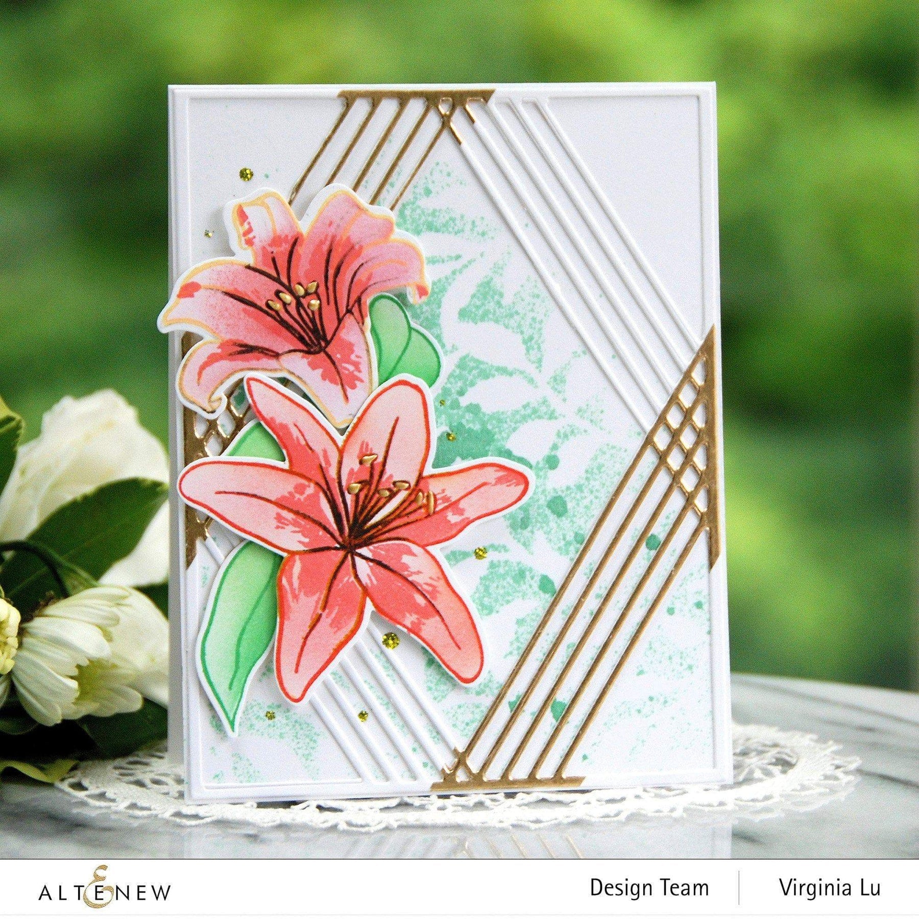 Altenew Inky Lily Simple Stencils alt6314* gold