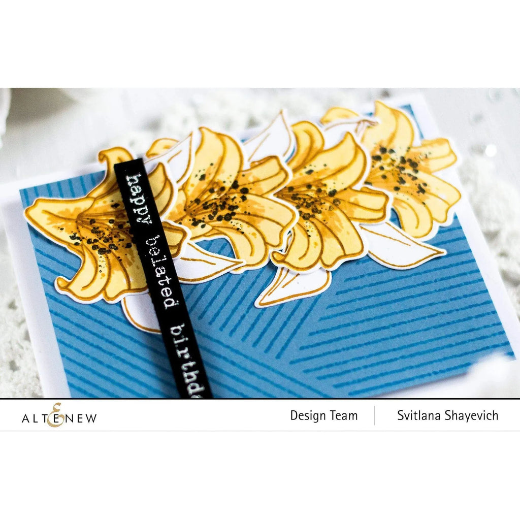 Altenew Inky Lily Simple Stencils alt6314* yellow