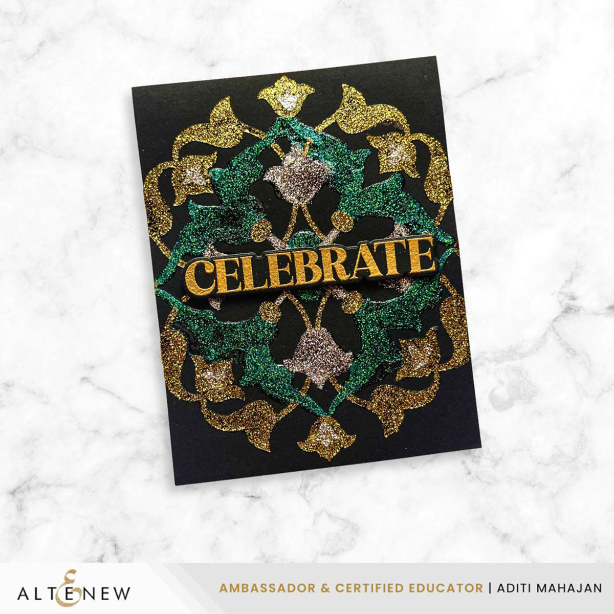 Altenew Iridescent Glitter Relief Paste alt10680 celebrate