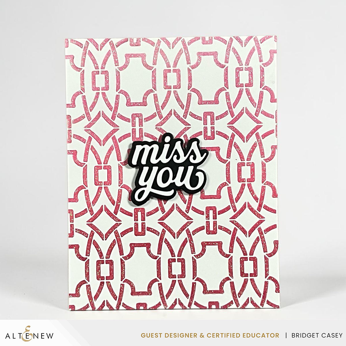 Altenew Iridescent Glitter Relief Paste alt10680 miss you
