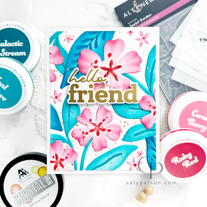 Altenew Joyful Garden 3D Embossing Folder alt11126 friend | color-code:ALT01