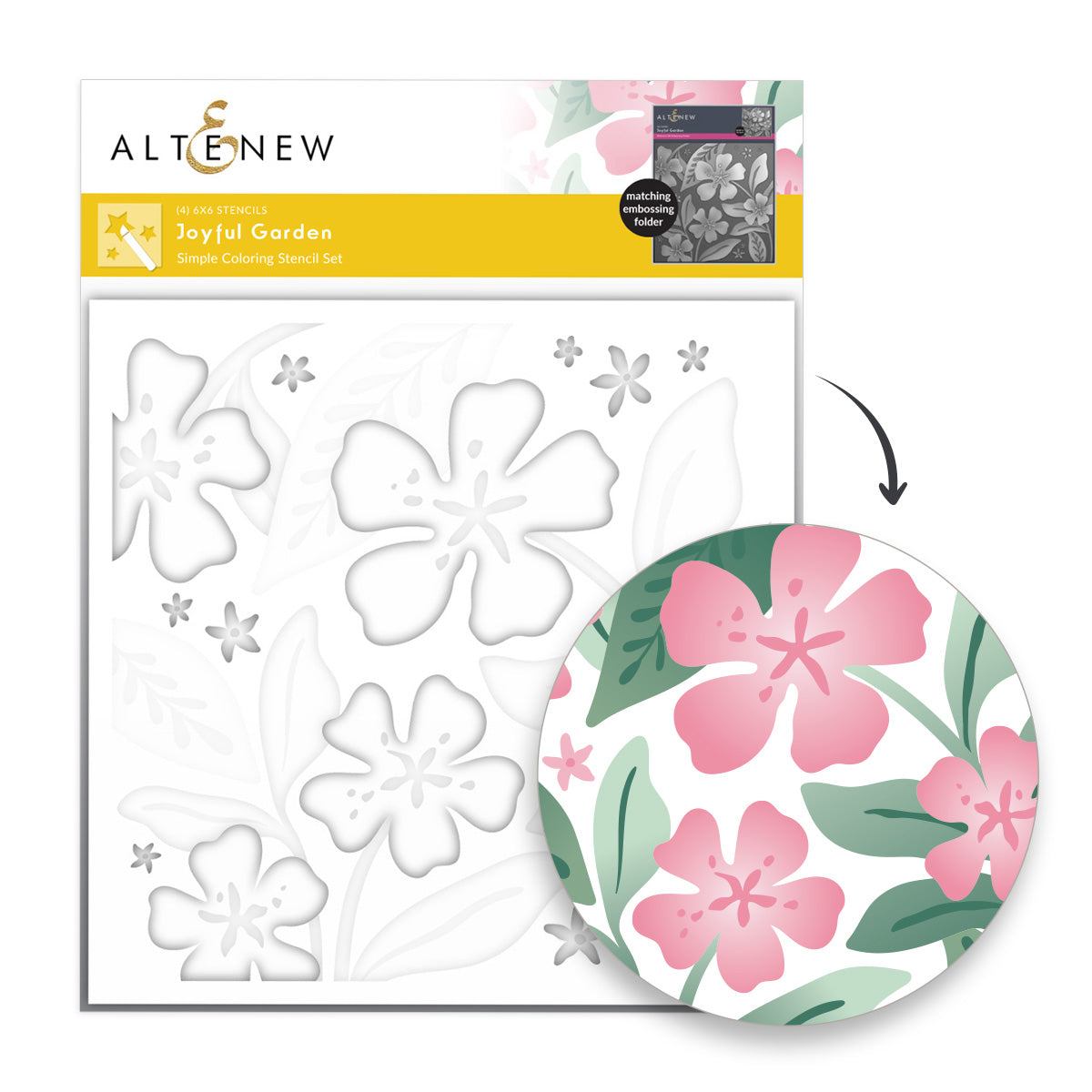 Altenew Joyful Garden Coloring Stencils alt11221