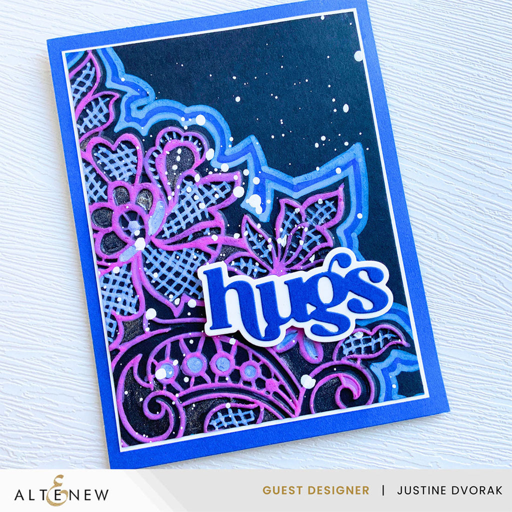 Altenew Lace 3D Embossing Folder alt10806 hugs