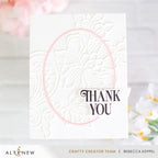 Altenew Lace 3D Embossing Folder alt10806 thank you