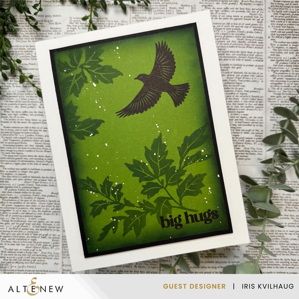 Altenew Leafscape Clear Stamp and Die Set big hugs
