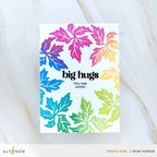 Altenew Leafscape Clear Stamp and Die Set rainbow wreath