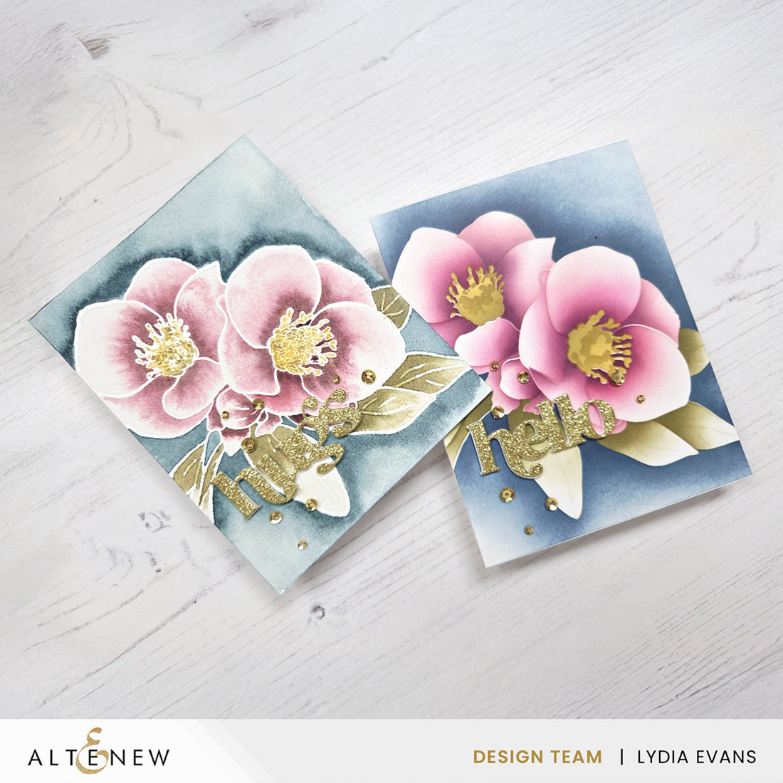 Altenew Lenten Grace Clear Stamps alt11222 hugs hello
