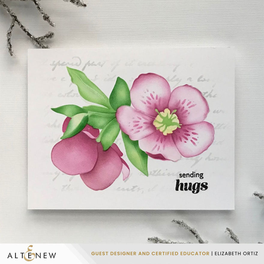 Altenew Lenten Grace Coloring Stencils alt11271 sending hugs