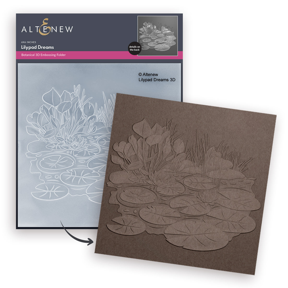 Altenew Lilypad Dreams Embossing Folder and Stencil Set image 1
