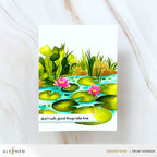 Altenew Lilypad Dreams Embossing Folder and Stencil Set pink flowers