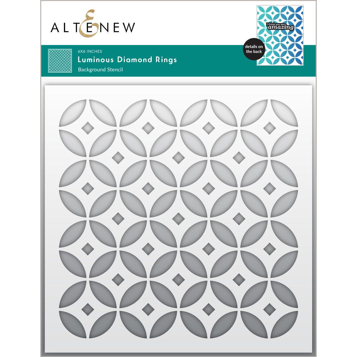 Altenew Luminous Diamond Rings Stencil alt10768