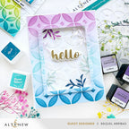 Altenew Luminous Diamond Rings Stencil alt10768 hello