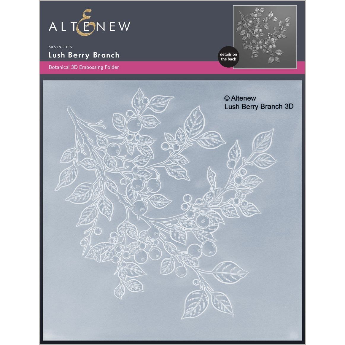 Altenew Lush Berry Branch 3D Embossing Folder alt10920