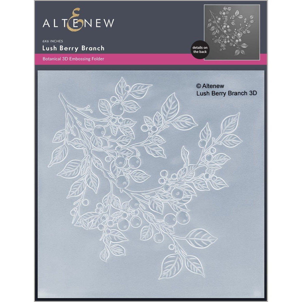 Altenew Lush Berry Branch Coloring Stencils and 3D Embossing Folder Set product image 2