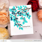 Altenew Lush Berry Branch Coloring Stencils and 3D Embossing Folder Set thinking of you