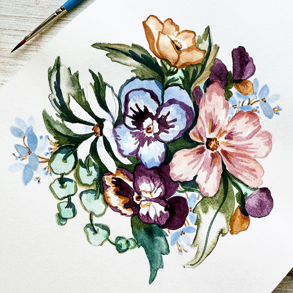 Altenew Lush Terra Watercolor Compact alt11082 flowers