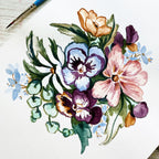 Altenew Lush Terra Watercolor Compact alt11082 flowers