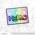 Altenew Luxe Lattice Stencil alt11251 rainbow hello