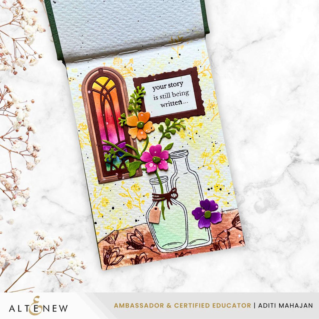 Altenew Luxe Watercolor Sketchbook 4 x 6 inch Landscape alt11172 stained glass