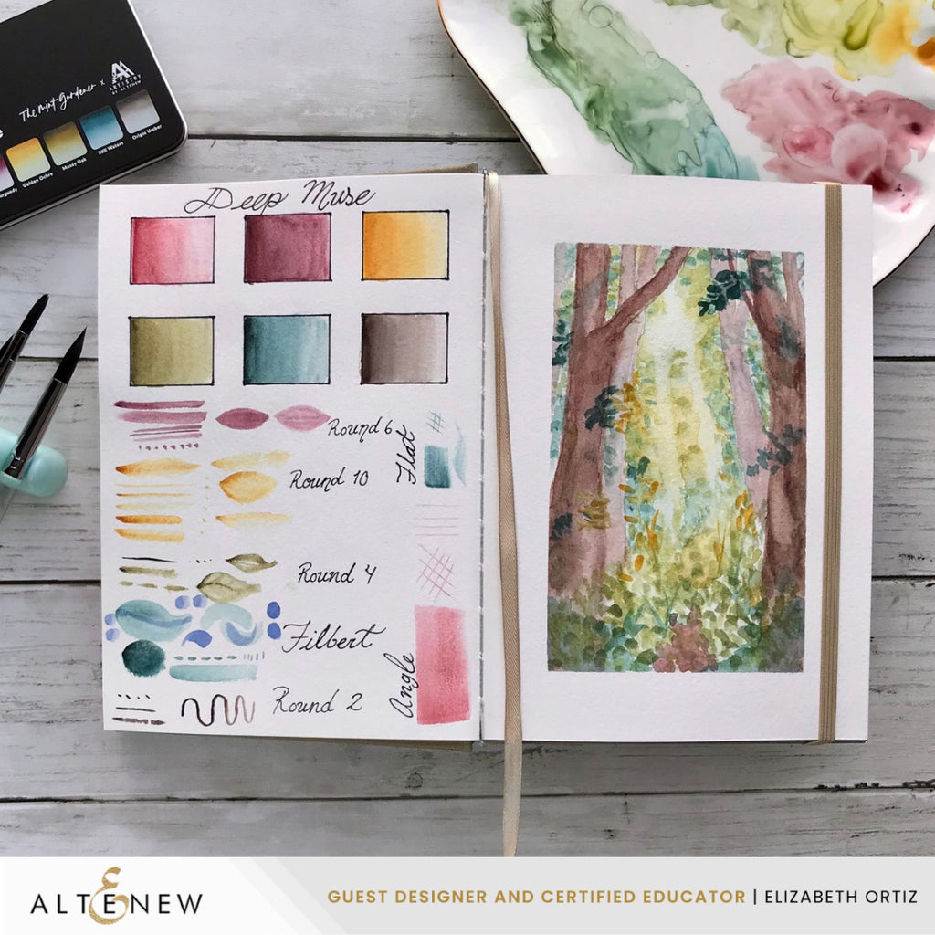 Altenew Luxe Watercolor Sketchbook Collection Set forest
