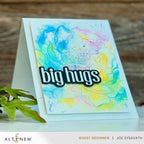 Altenew Magical Peony Press Plate and Stencil Set big hugs