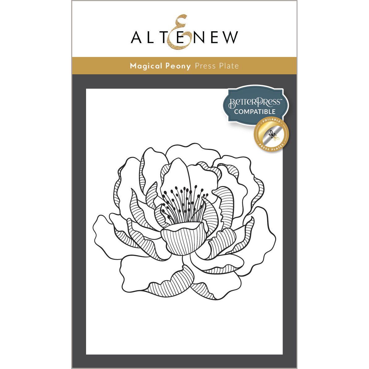 Altenew Magical Peony Press Plate and Stencil Set product image 1