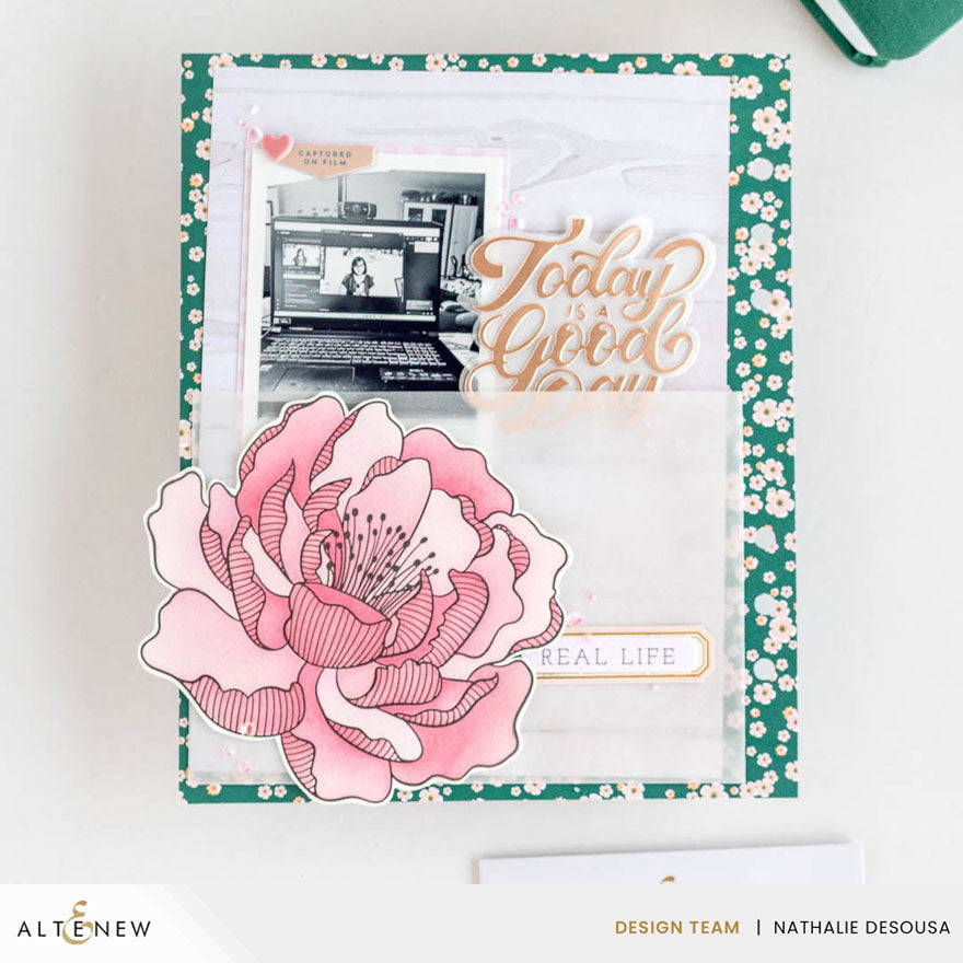 Altenew Magical Peony Simple Coloring Stencils alt10878 flower