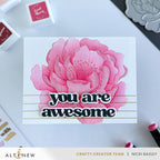 Altenew Magical Peony Simple Coloring Stencils alt10878 pink