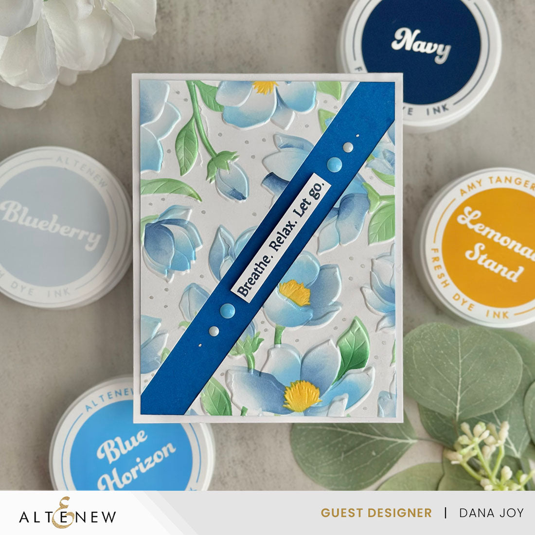 Altenew Magnolia Dreams 3D Embossing Folder alt10767 relax