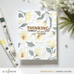 Altenew Magnolia Dreams 3D Embossing Folder alt10767 thinking of you