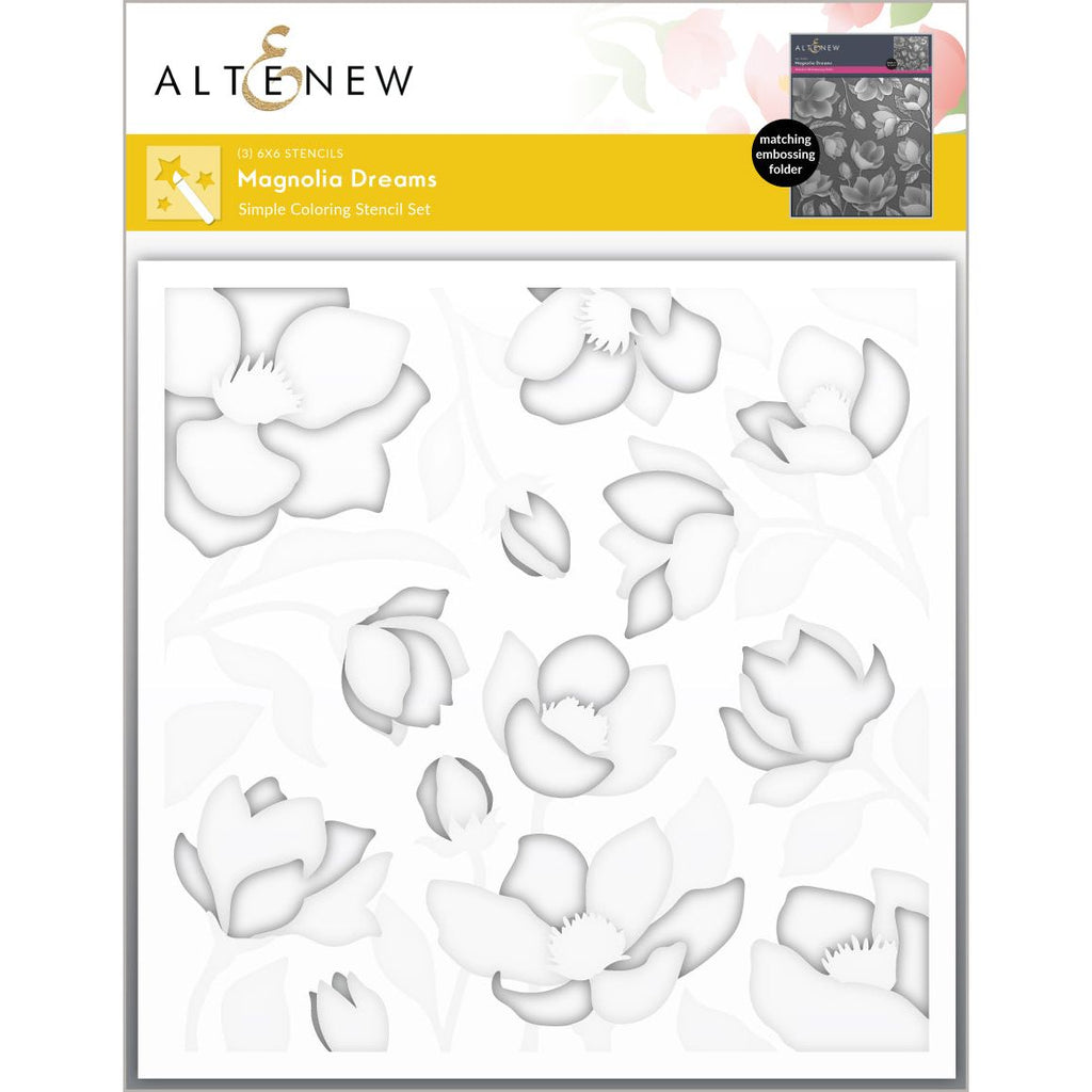 Altenew Magnolia Dreams Simple Coloring Stencils alt10796