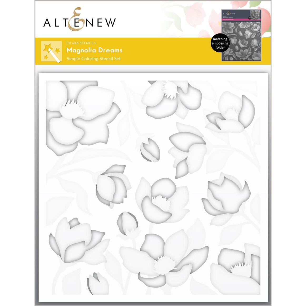 Altenew Magnolia Dreams Simple Coloring Stencils alt10796