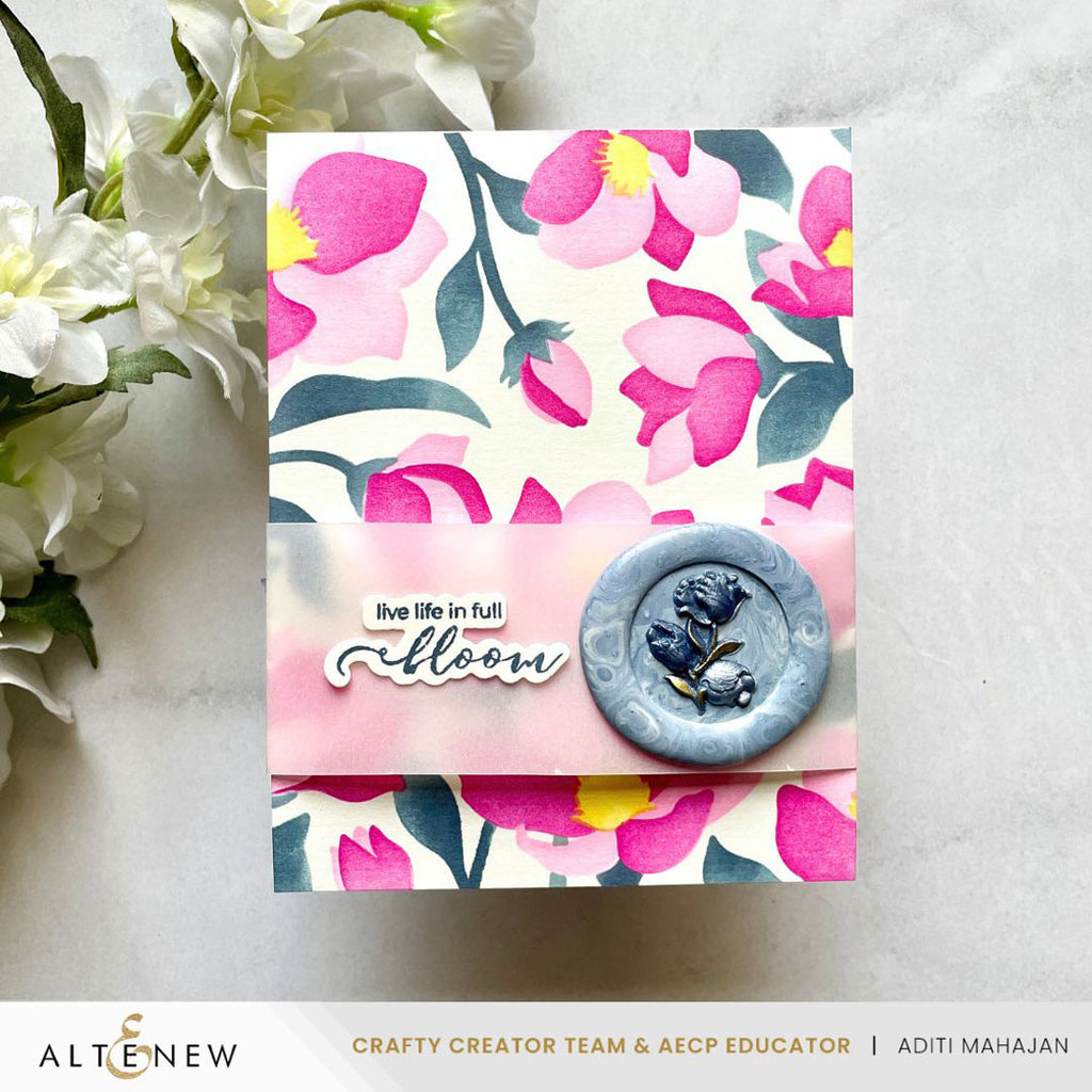 Altenew Magnolia Dreams Simple Coloring Stencils alt10796 bloom