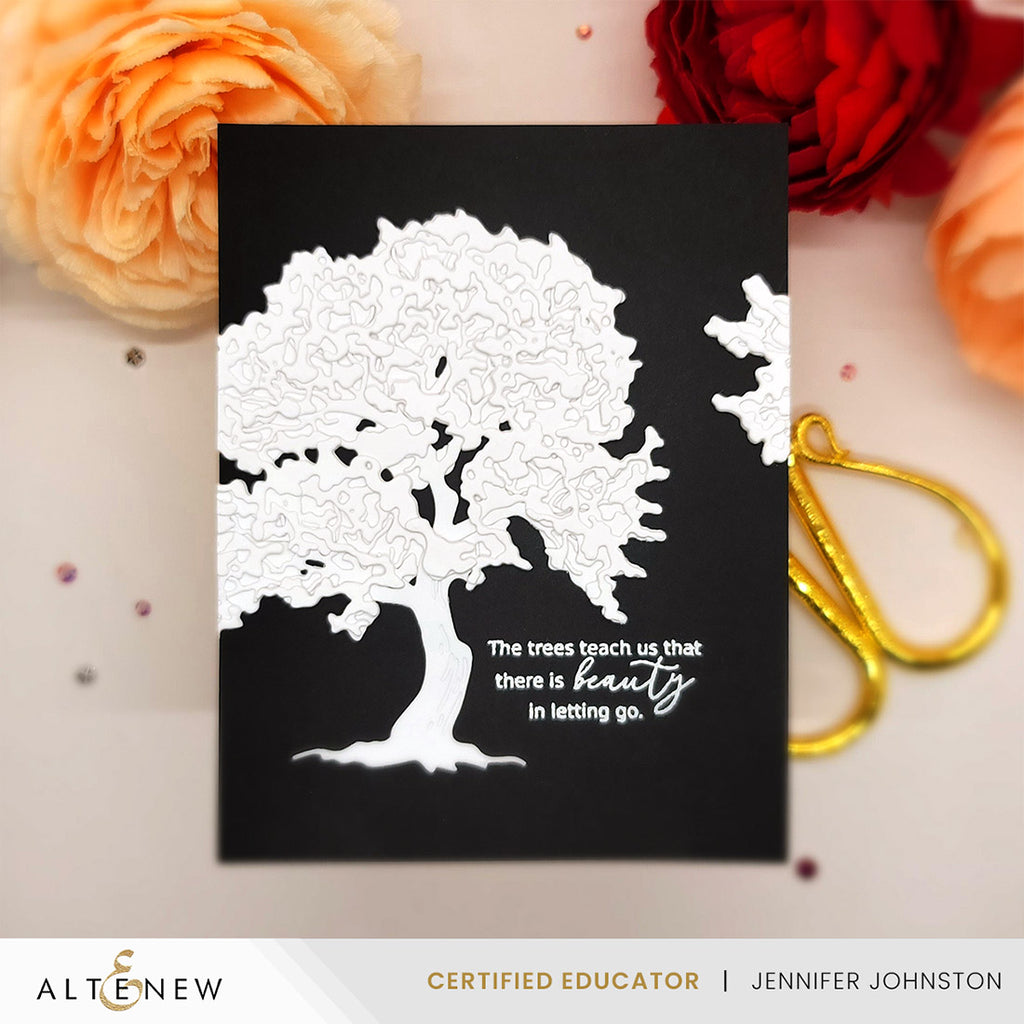 Altenew Majestic Maple Tree Layering Dies alt10984 black and white