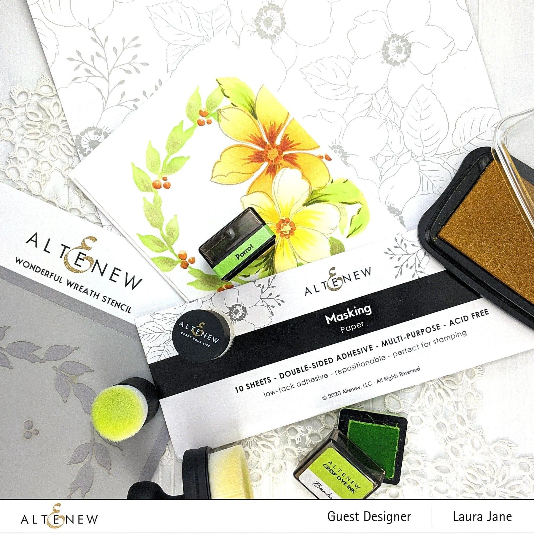 Altenew Masking Paper 10 Sheets alt4565 stencil