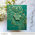 Altenew Mayan Gold Shimmer Relief Paste alt8642 thank you