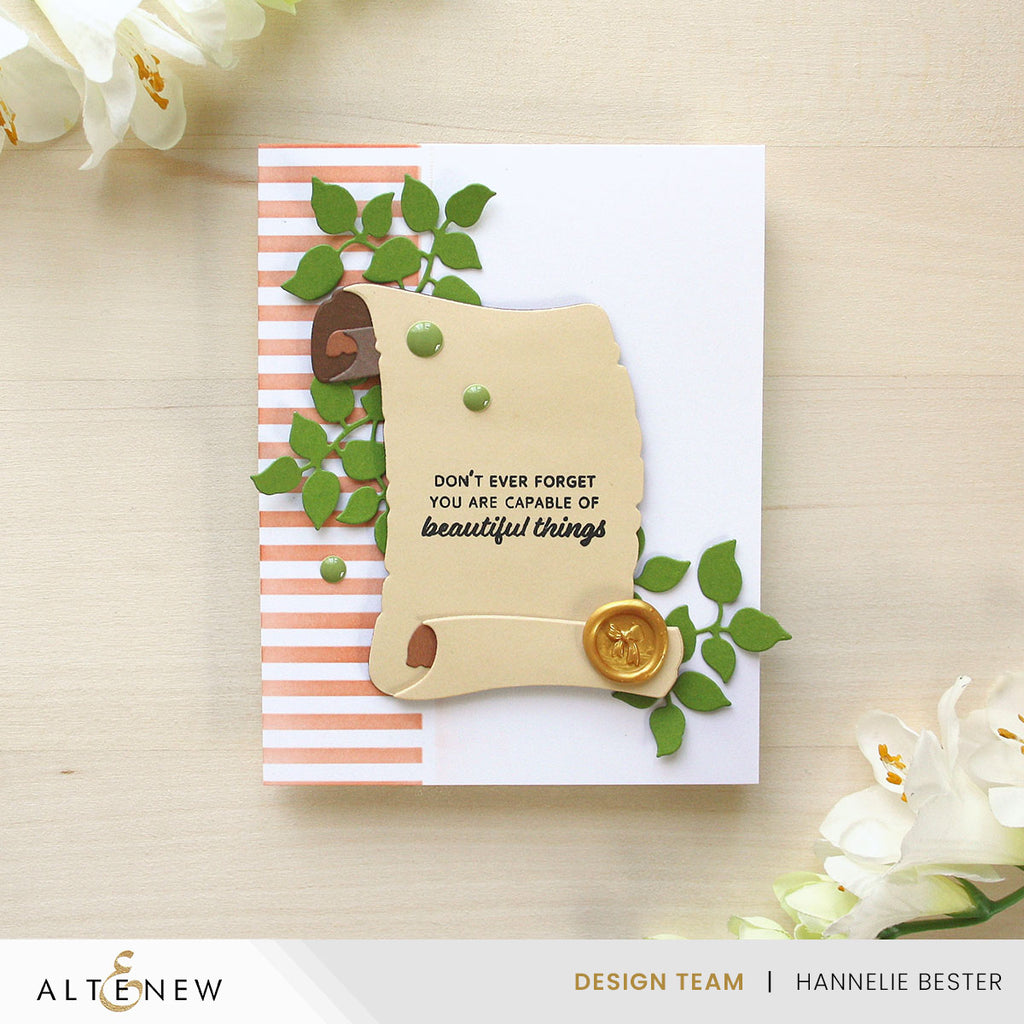 Altenew Mini Bow Wax Seal Stamp alt10703 parchment
