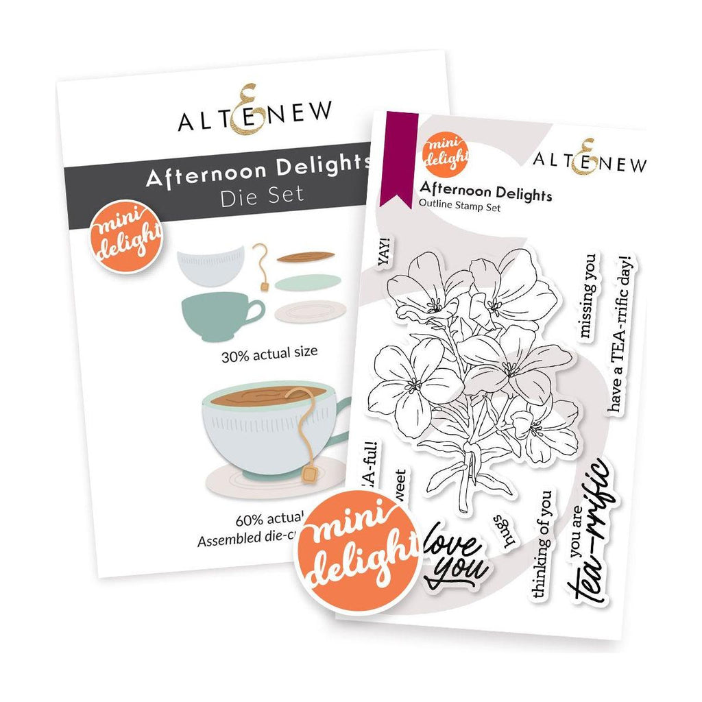 Altenew Mini Delight Afternoon Delights Stamp and Die Set alt10385bn