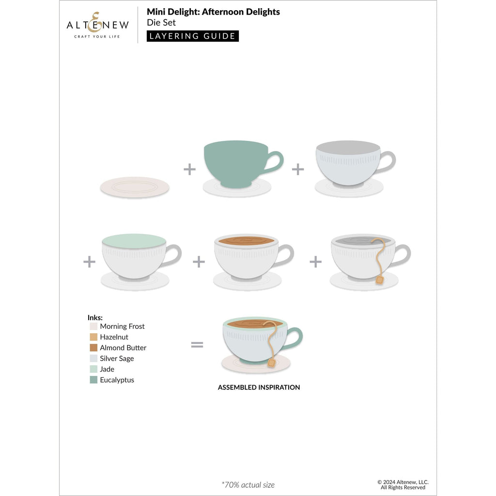Altenew Mini Delight Afternoon Delights Stamp and Die Set alt10385bn layering guide