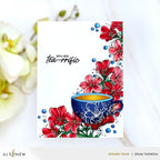 Altenew Mini Delight Afternoon Delights Stamp and Die Set alt10385bn red flowers