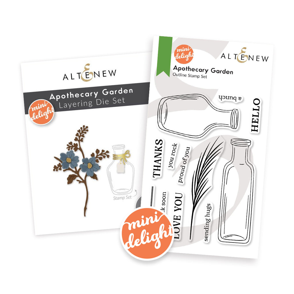 Altenew Mini Delight Apothecary Garden Stamp and Die Set alt11239bn