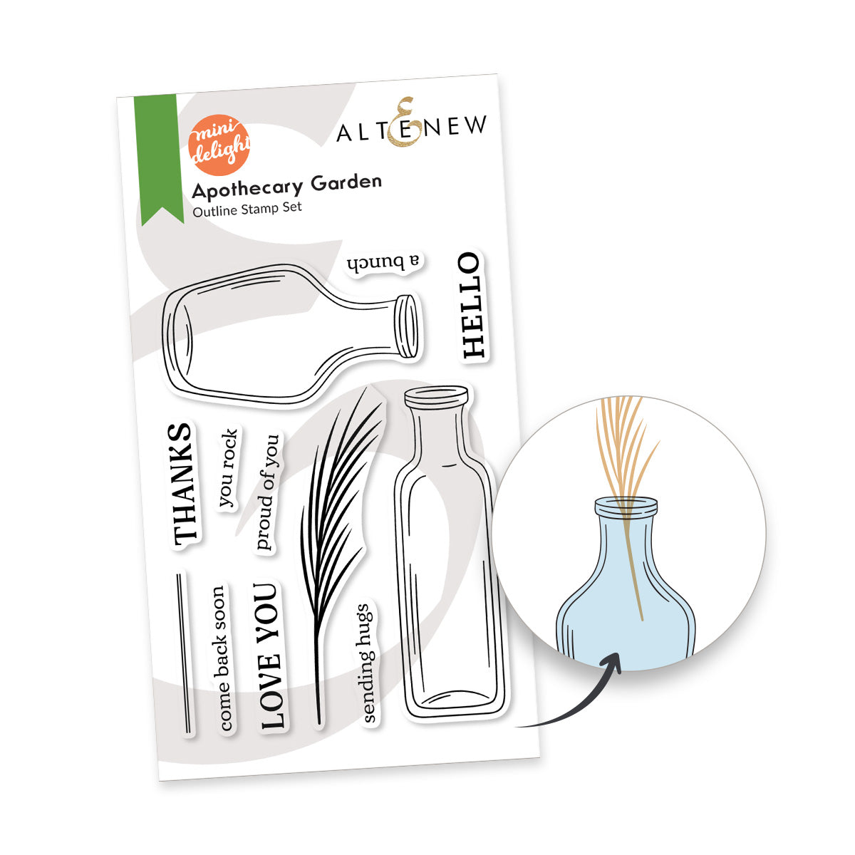 Altenew Mini Delight Apothecary Garden Stamp and Die Set alt11239bn image 1