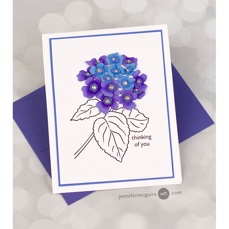 Altenew Mini Delight Blooming Lantana Stamp and Die Set alt11023bn blue