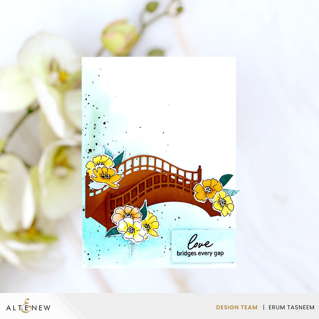Altenew Mini Delight: Bridge to My Heart Stamp and Die Set alt10747bn flowers