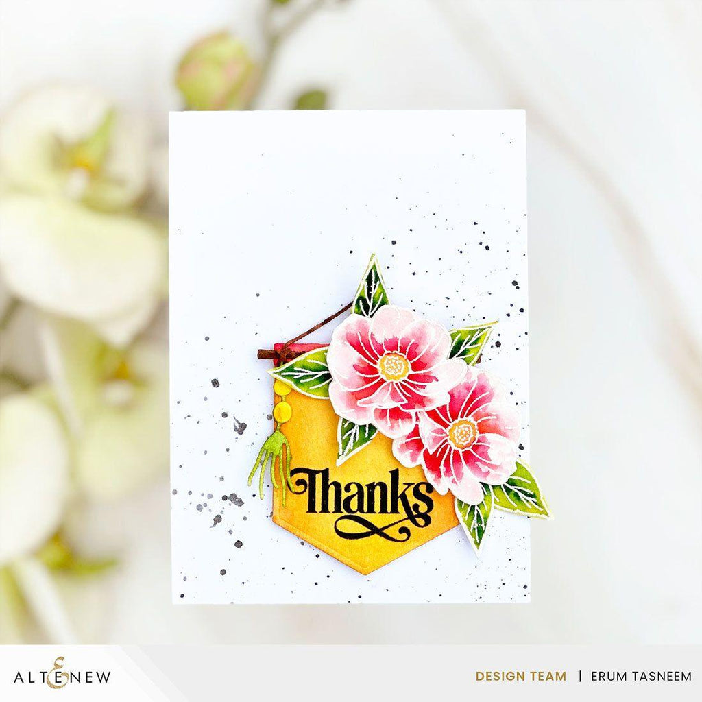 Altenew Mini Delight Celebratory Banner Stamp and Die Set alt10568bn thanks