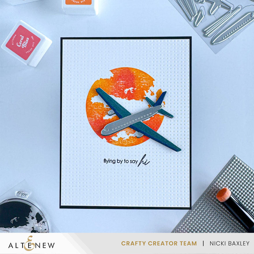 Altenew Mini Delight Enjoy the Flight Stamp and Die Set alt10947bn hi