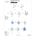 Altenew Mini Delight Fabulous Flowers Clear Stamp and Die Set alt10774bn layering guide